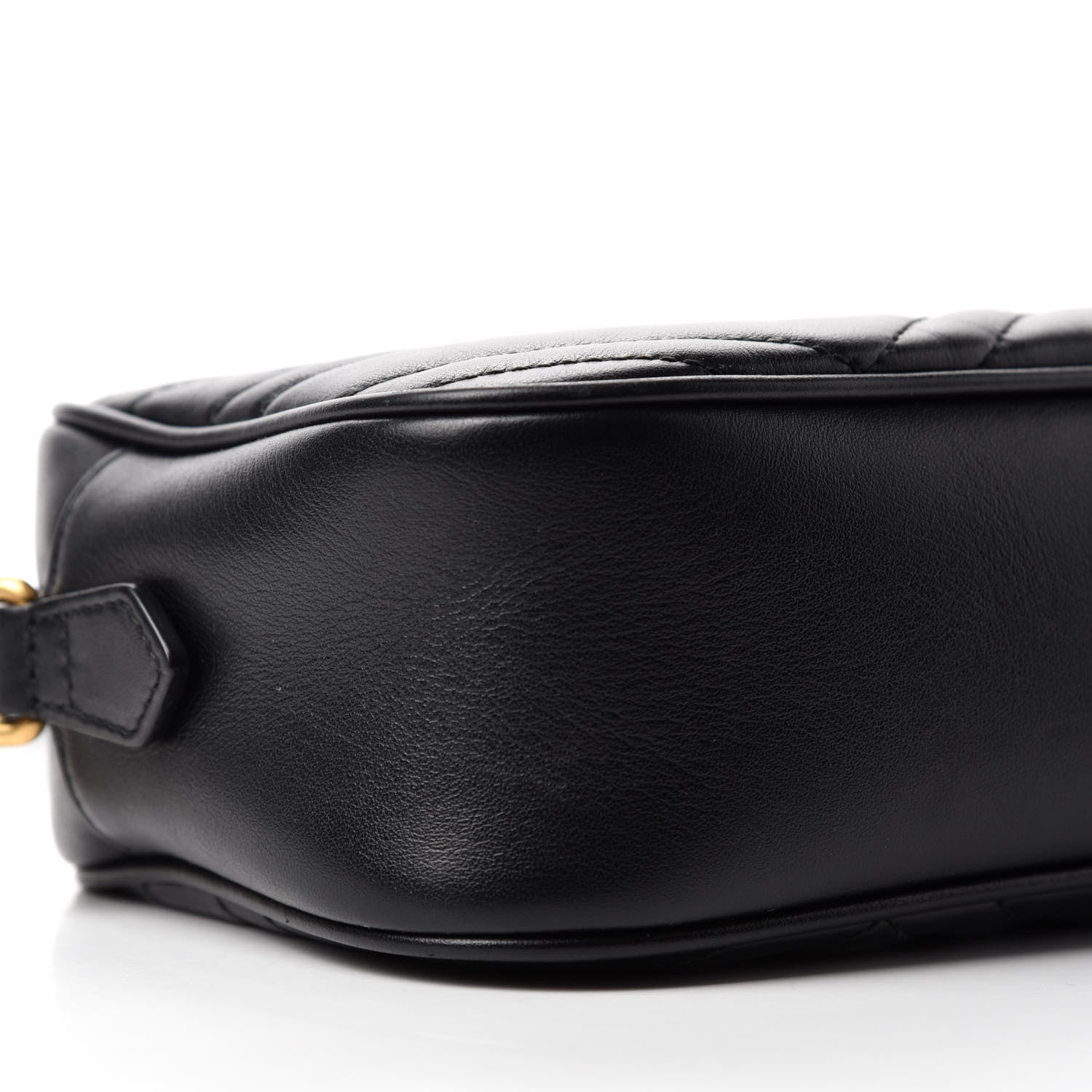 Gucci Calfskin Matelasse Small GG Marmont Chain Shoulder Bag Black 6 of 12