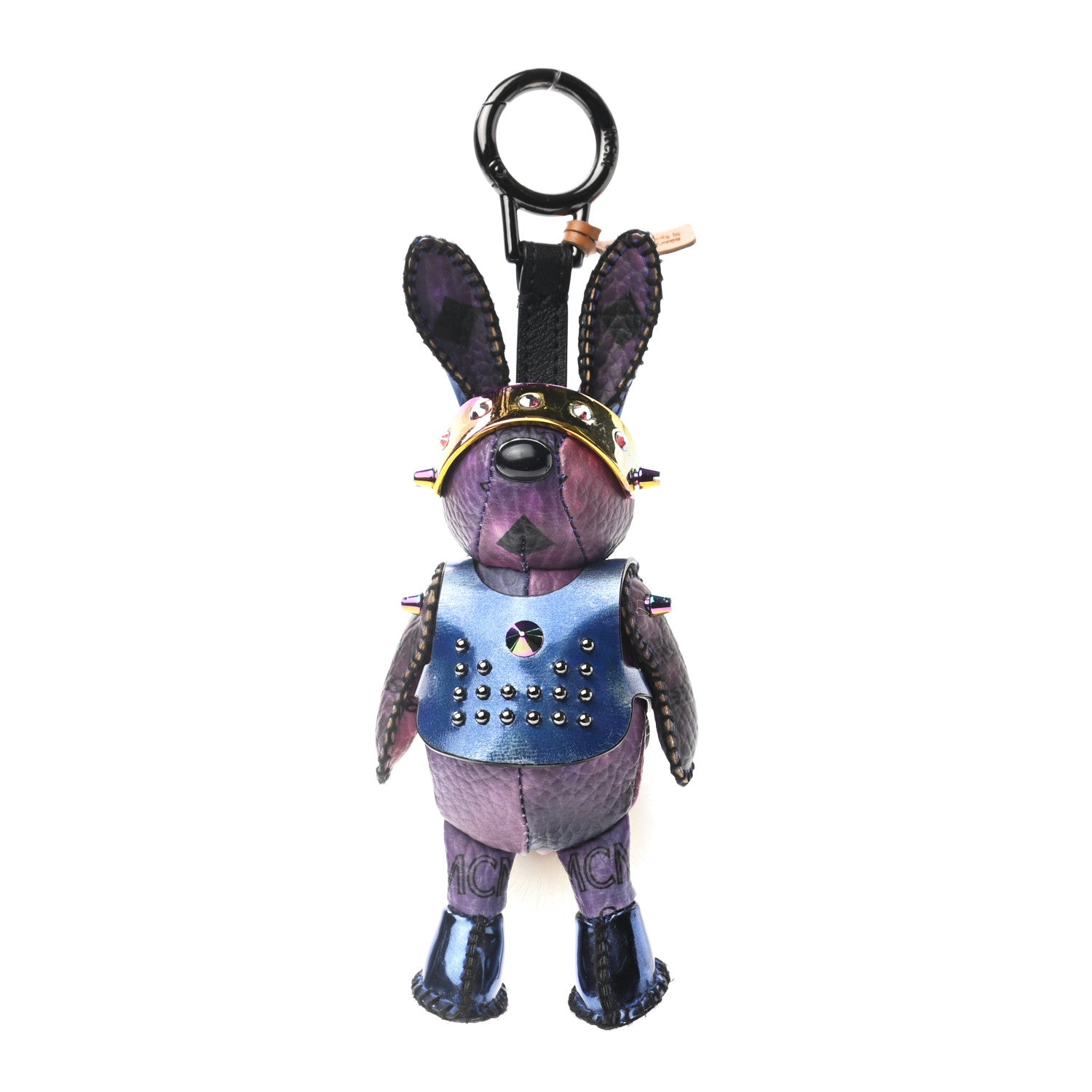 MCM Visetos Rabbit Key Ring Bag Charm Purple 1 of 4