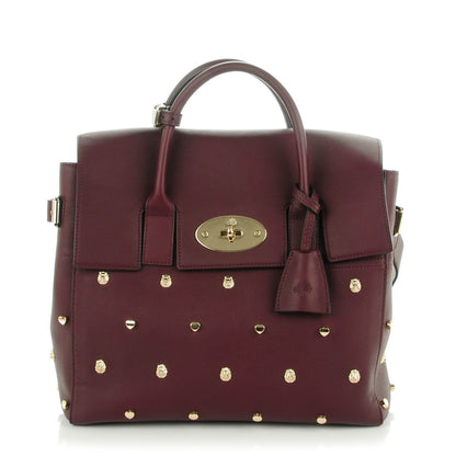 Mulberry Calfskin Studded Medium Cara Delevingne Convertible Satchel Oxblood 1 of 7