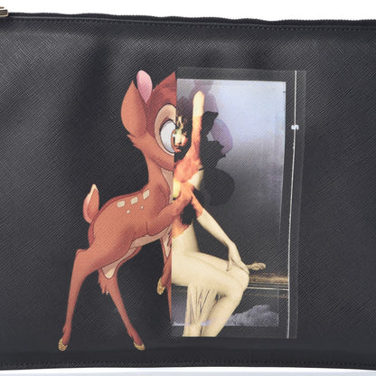 Givenchy Textured Coated Canvas Bambi Print Medium Cosmetic Pouch Black 10 of 10