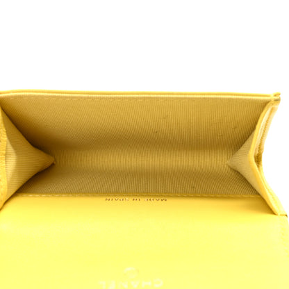 Chanel Lambskin Quilted Chanel 19 Flap Card Holder Yellow 5 of 8