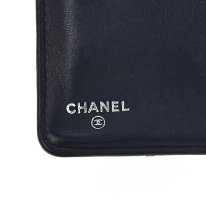 Chanel Lambskin Quilted Yen Wallet Blue 6 of 13