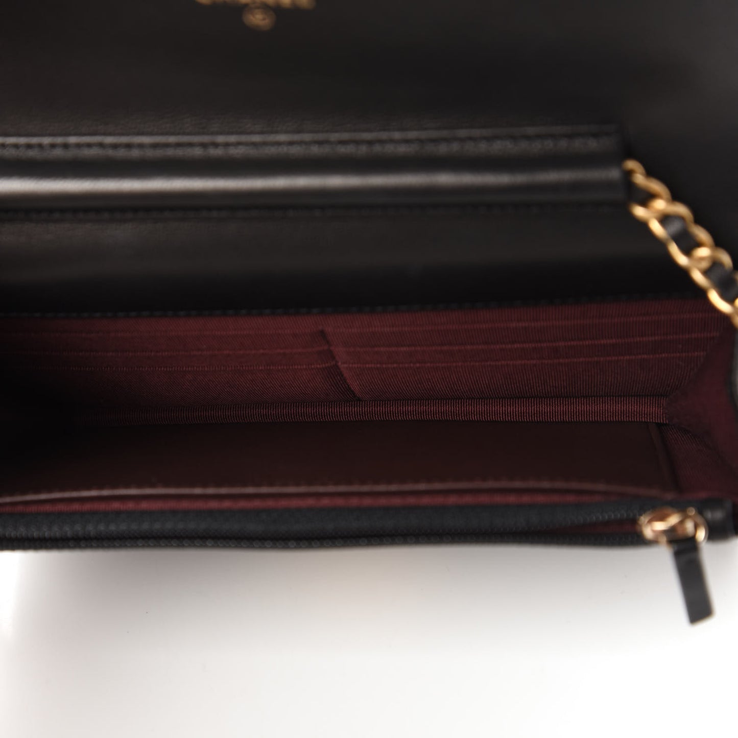 Aged Calfskin Quilted Reissue Wallet On Chain WOC Black