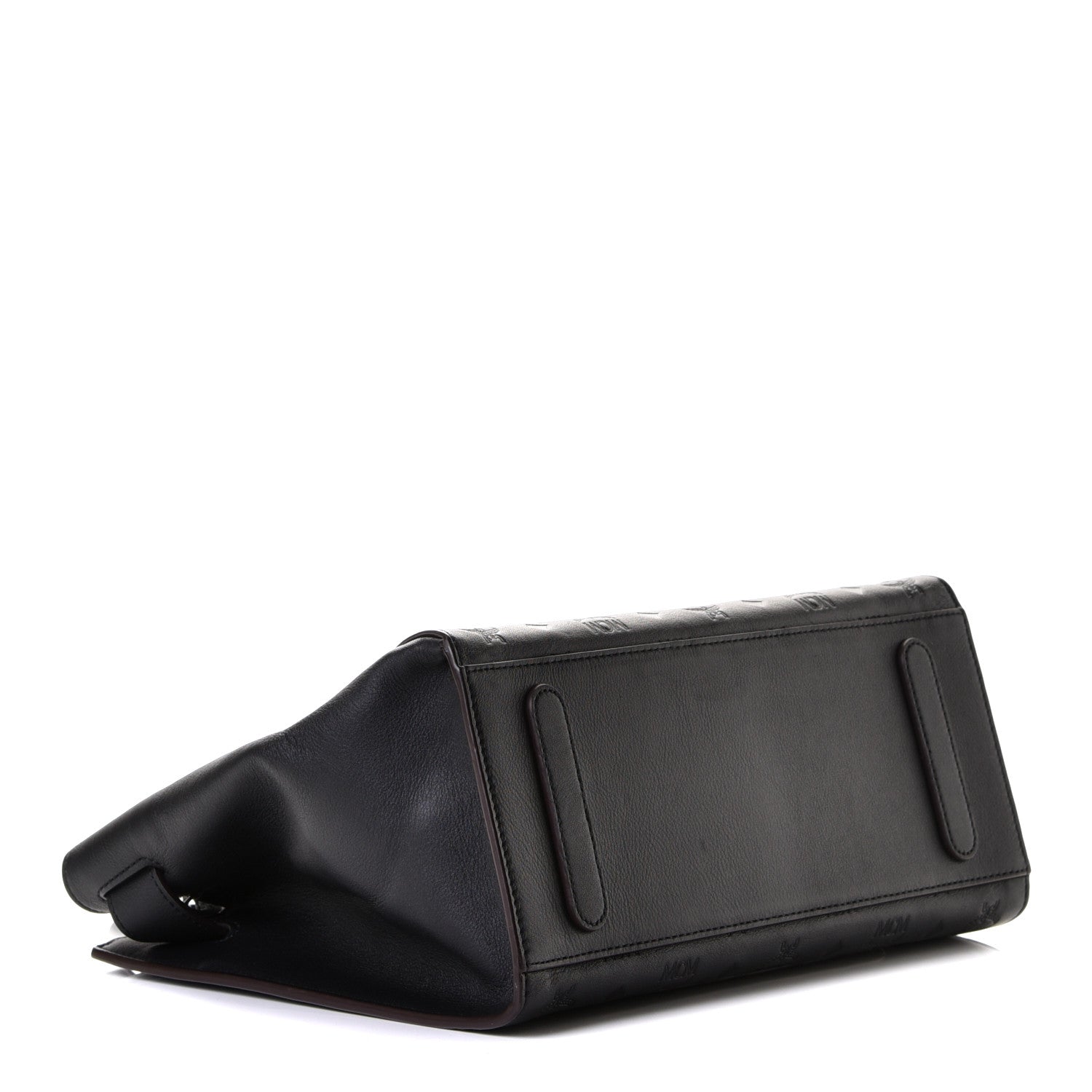 MCM Calfskin Ottomar Monogram Medium Essential Tote Black 3 of 5