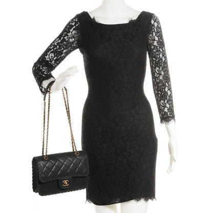 Chanel Metallic Calfskin Small Happy Stitch Flap Black 2 of 9
