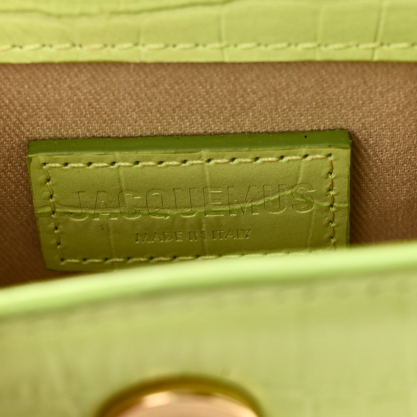 Calfskin Crocodile Embossed Le Chiquito Light Green