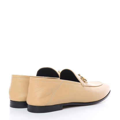 Gucci Lambskin Womens Brixton Horsebit Loafers 35.5 Wheat 4 of 12