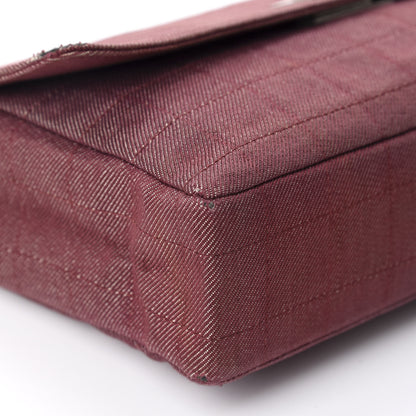 Chanel Canvas Chocolate Bar Reissue Single Flap Dark Red 5 of 15