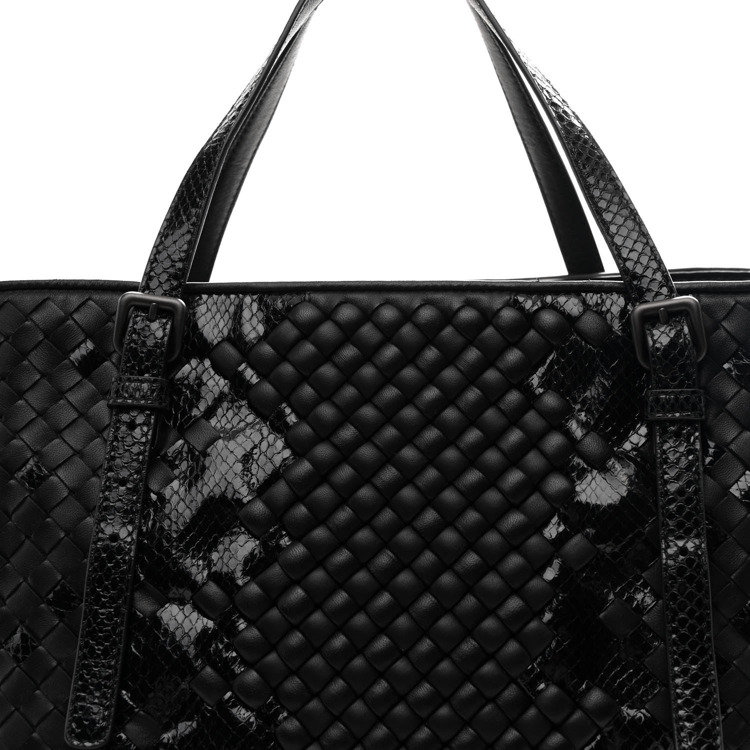 Bottega Veneta Nappa Ayers Intrecciato Medium Seamless Tote Black 8 of 10