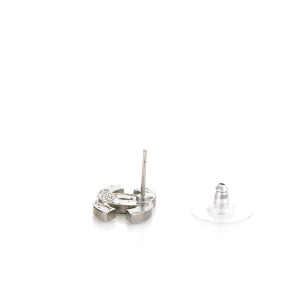 Chanel Globe Ruthenium CC Earrings 4 of 5