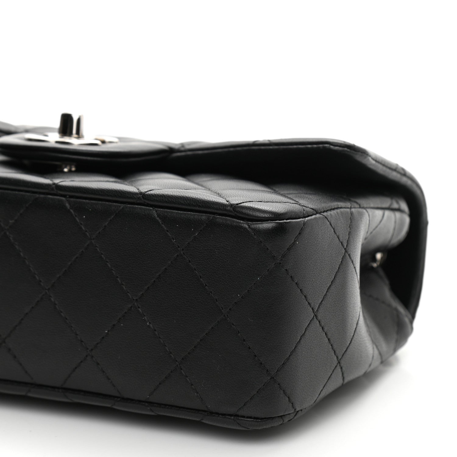 Chanel Lambskin Quilted Mini Rectangular Flap Black 9 of 9