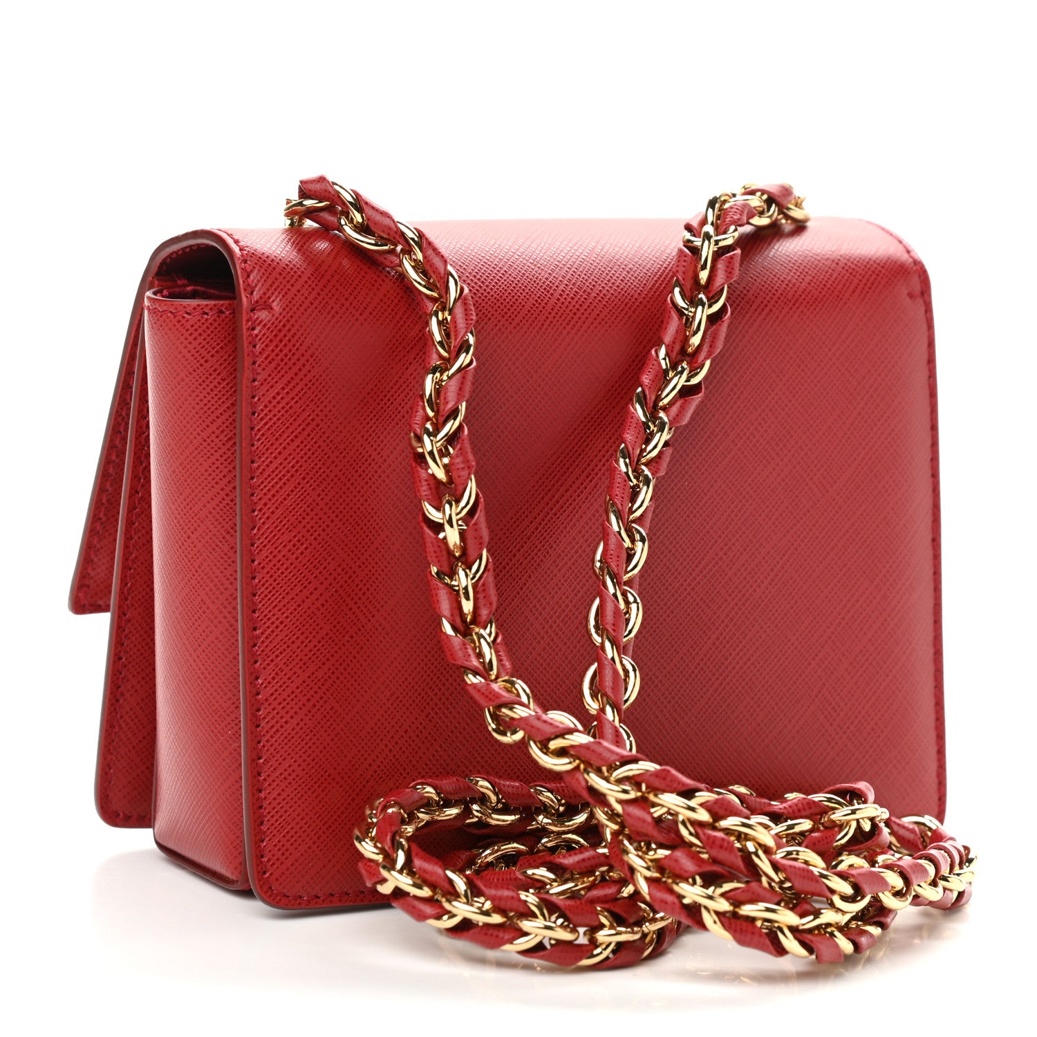 Salvatore Ferragamo Printed Calfskin Ginny Crossbody Bag Rosso 3 of 11