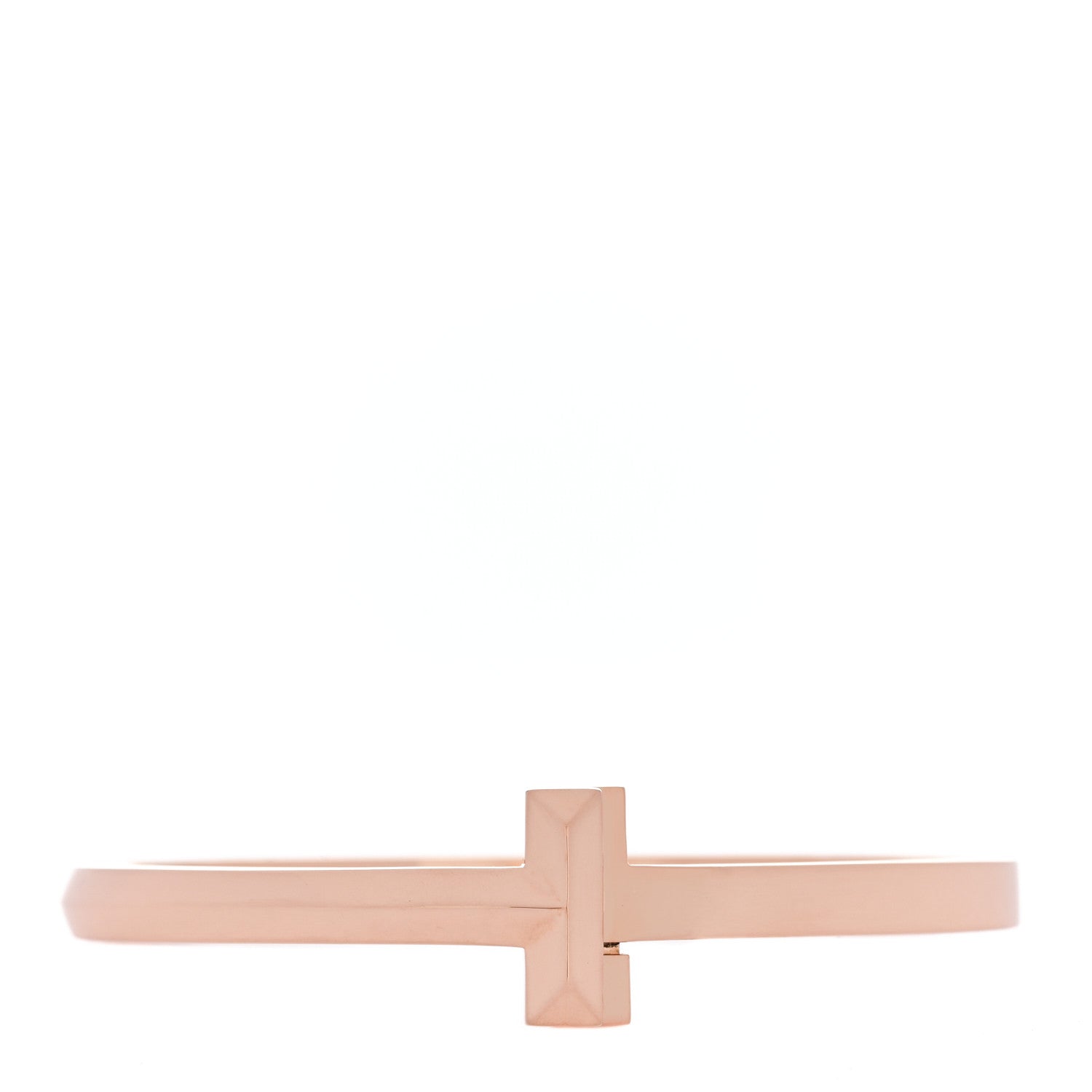 Tiffany 18K Rose Gold Wide T T1 Hinged Bangle Bracelet 1 of 3