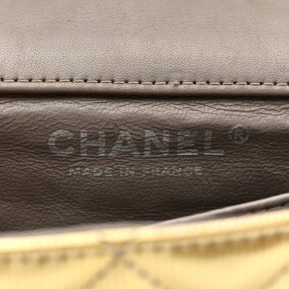 Chanel Striated Patent Quilted Extra Mini Rectangular Flap Gold 6 of 14