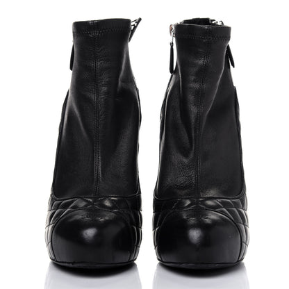 Chanel Lambskin Quilted CC Booties 39 Black 2 of 12