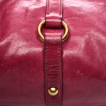 Miu Miu Vitello Lux Medium Bow Bag Fuchsia 16 of 18