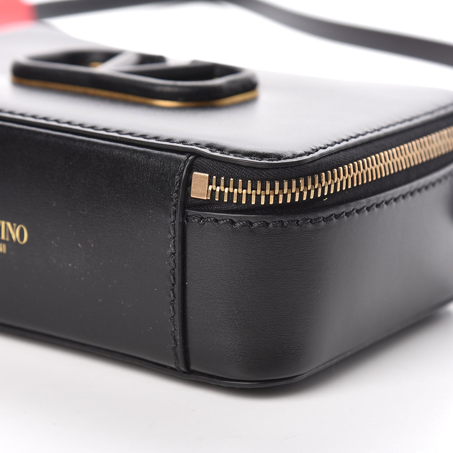 Smooth Calfskin VSling Crossbody Bag Black