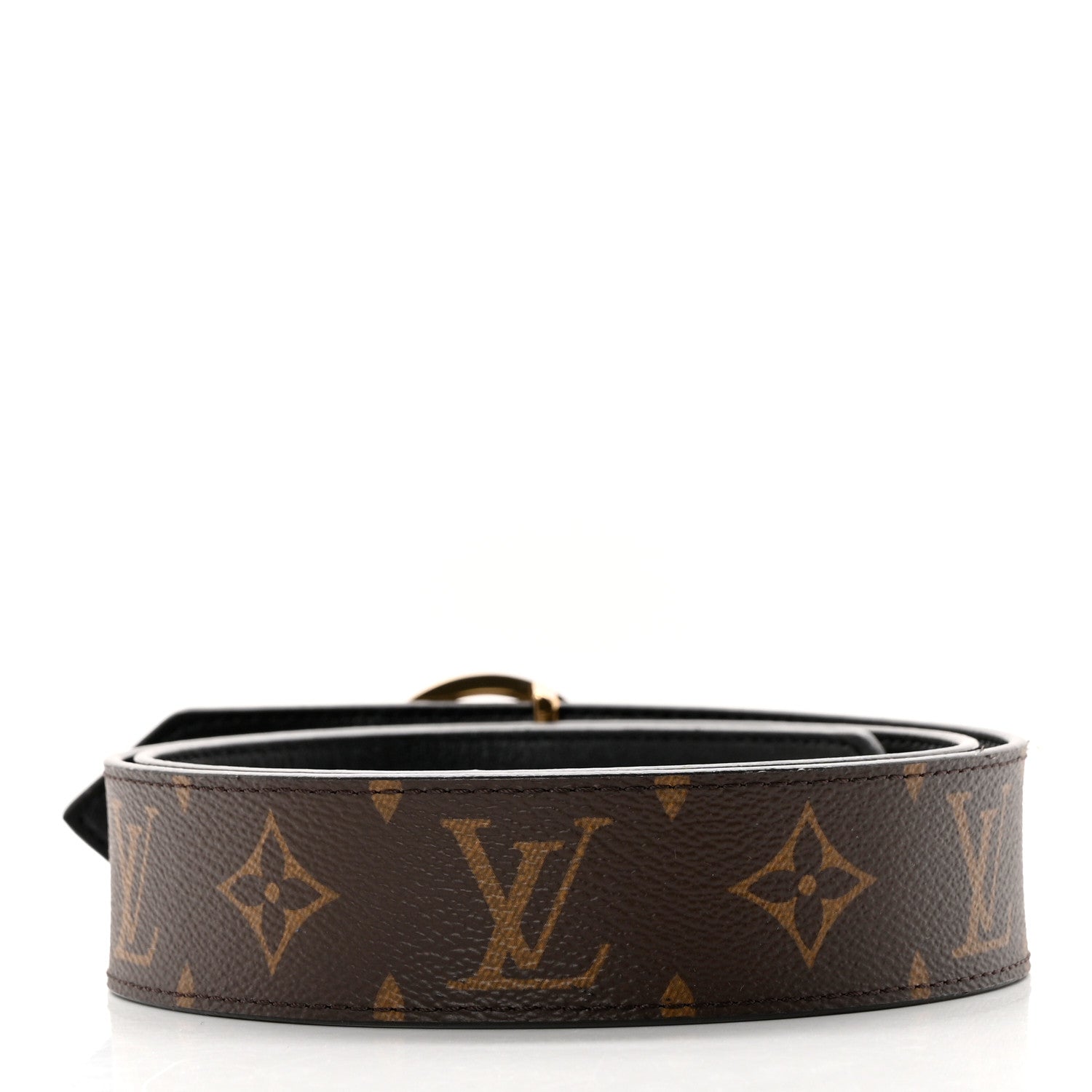 Louis Vuitton Monogram Calfskin 35mm LV Circle Reversible Belt 80 32 Black 2 of 5