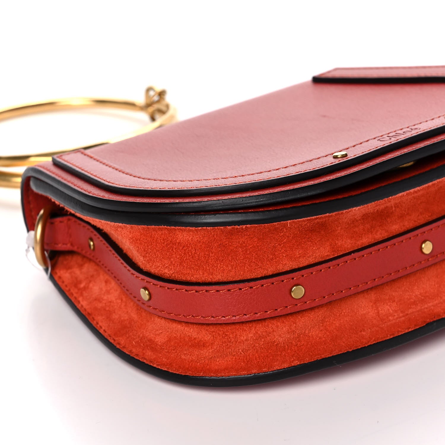 Chloe Calfskin Small Nile Bracelet Bag Earthy Red 9 of 12