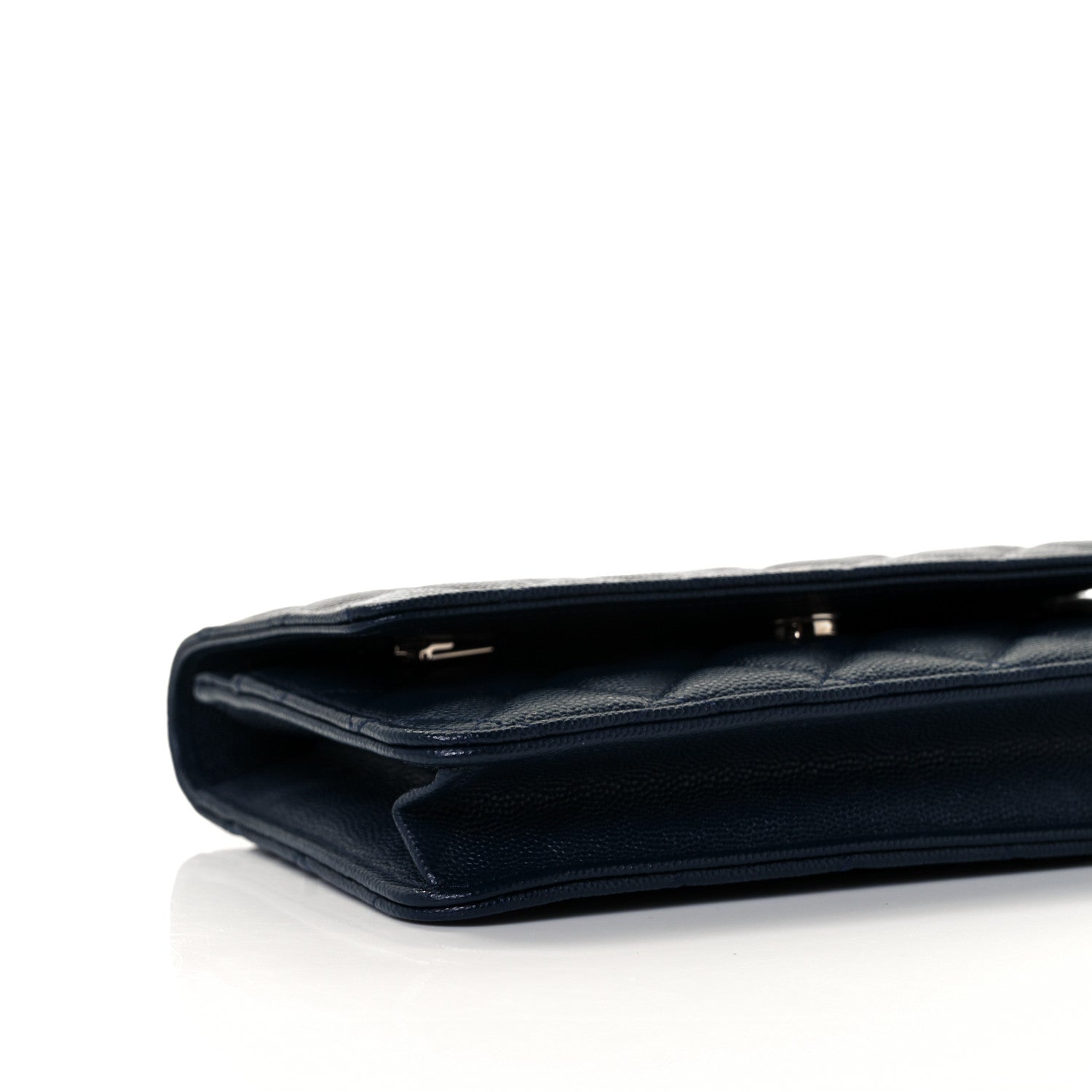 Chanel Caviar Quilted Wallet On Chain WOC Navy Blue 8 of 9