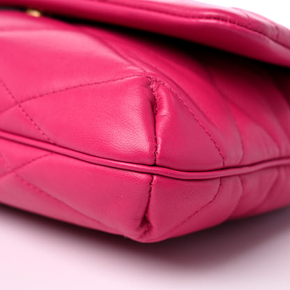 Saint Laurent Lambskin Quilted Le 57 Diamond Shoulder Bag Lipstick Fuchsia 8 of 8