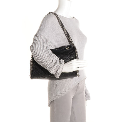 Chanel Crumpled Lambskin Chain Around Hobo Black 2 of 7