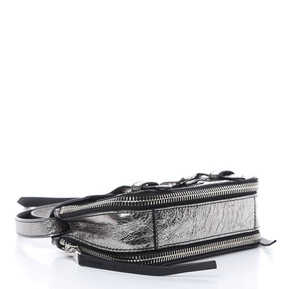 Proenza Schouler Metallic Paper Lambskin PS1 Mini Pouch Messenger Dark Silver 4 of 8