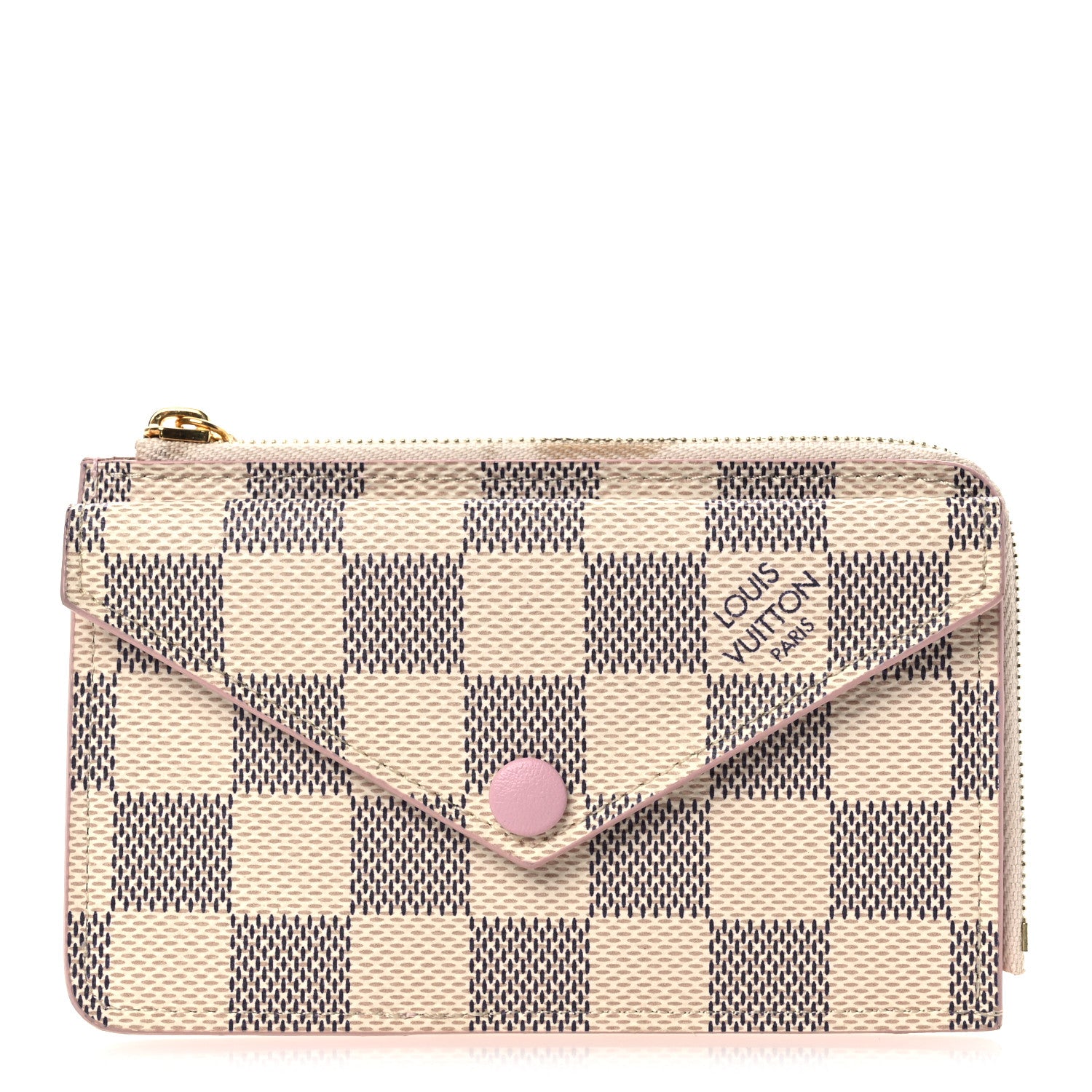 Louis Vuitton Damier Azur Recto Verso Card Holder Rose Ballerine 1 of 9