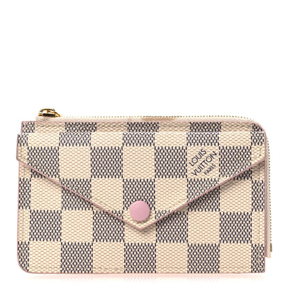 Louis Vuitton Damier Azur Recto Verso Card Holder Rose Ballerine 1 of 9