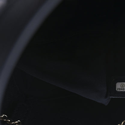 Chanel Caviar Quilted Large Rolled Up Bucket Drawstring Bag Navy 7 of 10