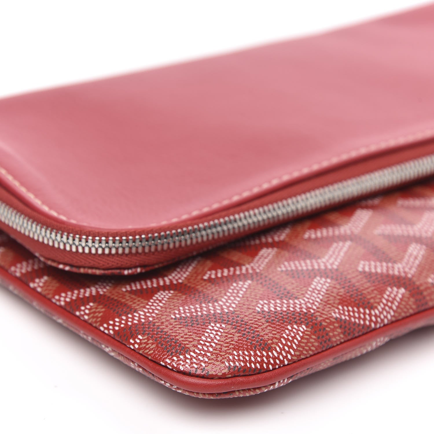 Goyard Goyardine Sainte Marie Soft Clutch Red 6 of 8