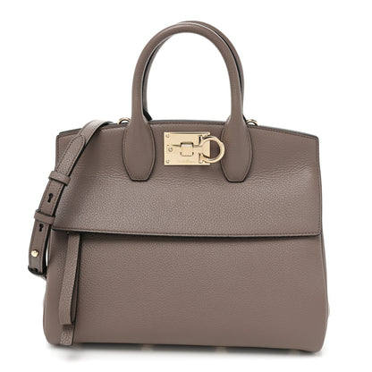 Salvatore Ferragamo Calfskin Studio Bag Caraway Seed 1 of 8