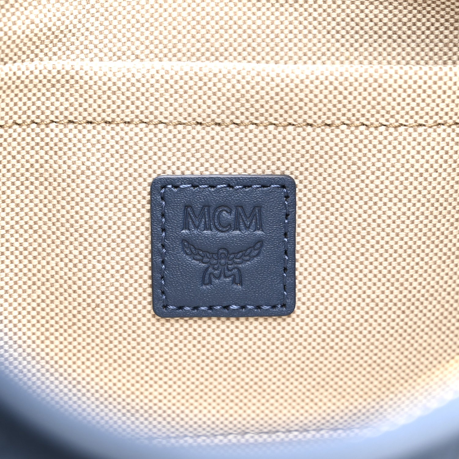 MCM Jacquard Small Aren Hobo Denim Blue 6 of 10