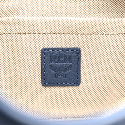 MCM Jacquard Small Aren Hobo Denim Blue 6 of 10