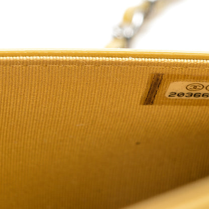 Chanel Patent Caviar Timeless CC Wallet on Chain WOC Yellow 8 of 8
