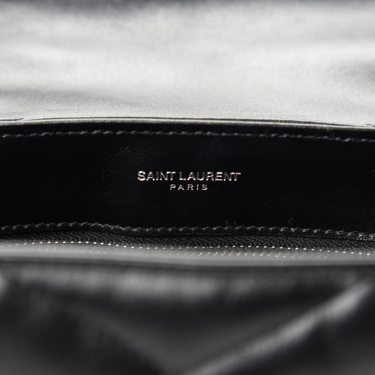 Saint Laurent Calfskin Y Quilted Monogram Toy Loulou Crossbody Bag Black 9 of 11