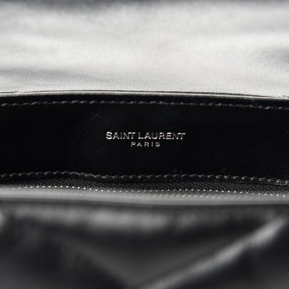 Saint Laurent Calfskin Y Quilted Monogram Toy Loulou Crossbody Bag Black 9 of 11