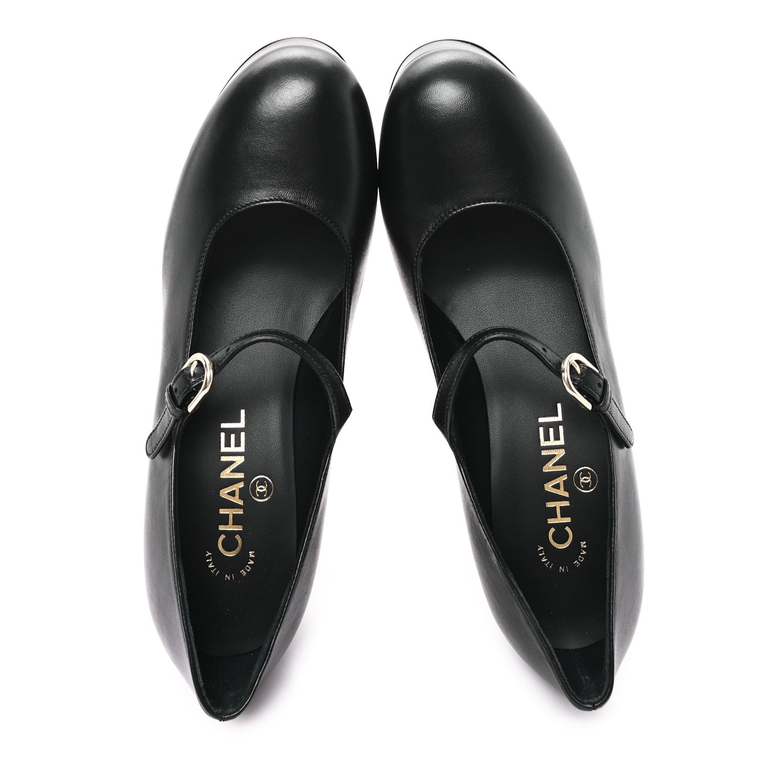 シャネルパンプス　36.5 Chanel Lambskin Mary Jane Platform Pumps 36.5 Black 1698959