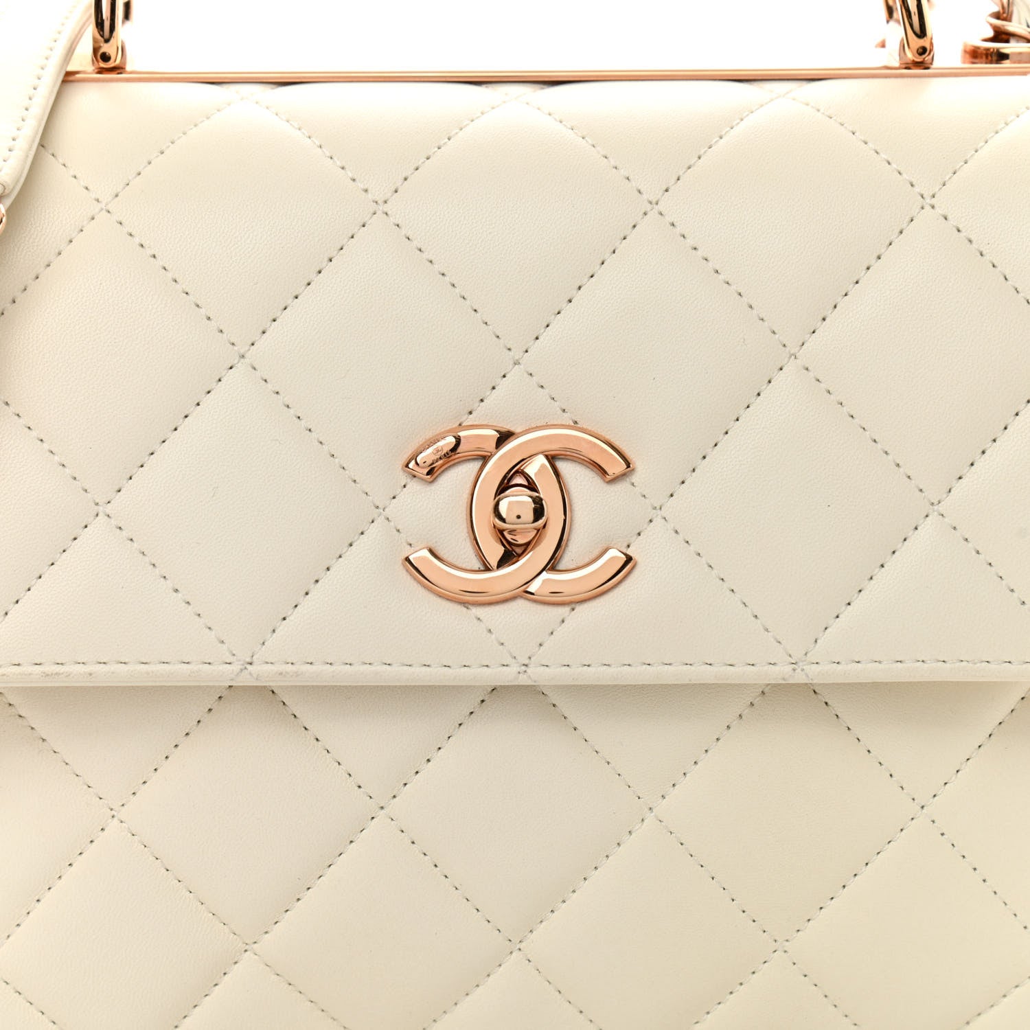Chanel Lambskin Quilted Small Trendy CC Dual Handle Flap Bag White 8 of 10