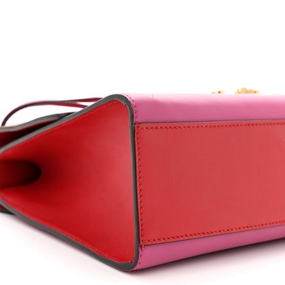 Gucci Moon Calfskin Bi-Color Medium Padlock Shoulder Bag New Rosette Hibiscus Red 9 of 10