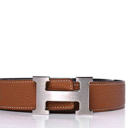 Hermes Box Togo 32mm H Belt 90 Black Gold 5 of 8