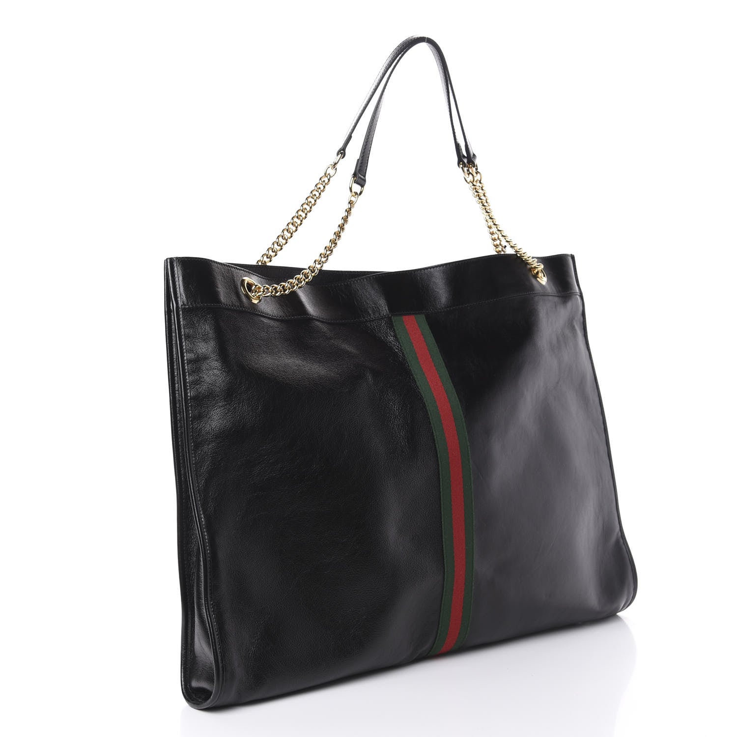 Gucci Calfskin Large Rajah Chain Tote Black 3 of 6