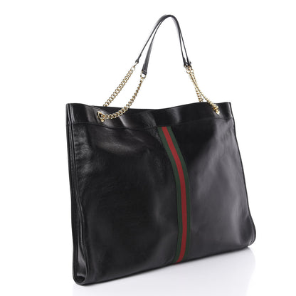 Gucci Calfskin Large Rajah Chain Tote Black 3 of 6