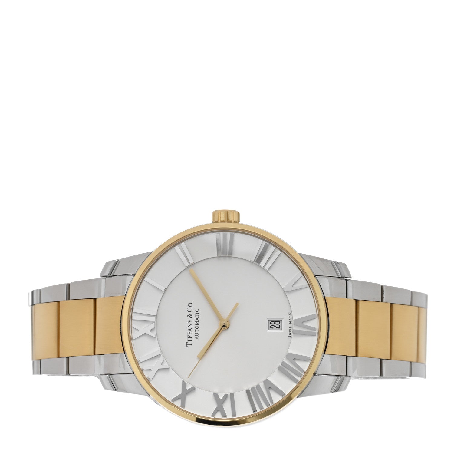 Tiffany Stainless Steel 18K Yellow Gold 42mm Atlas Automatic Watch 2 of 4