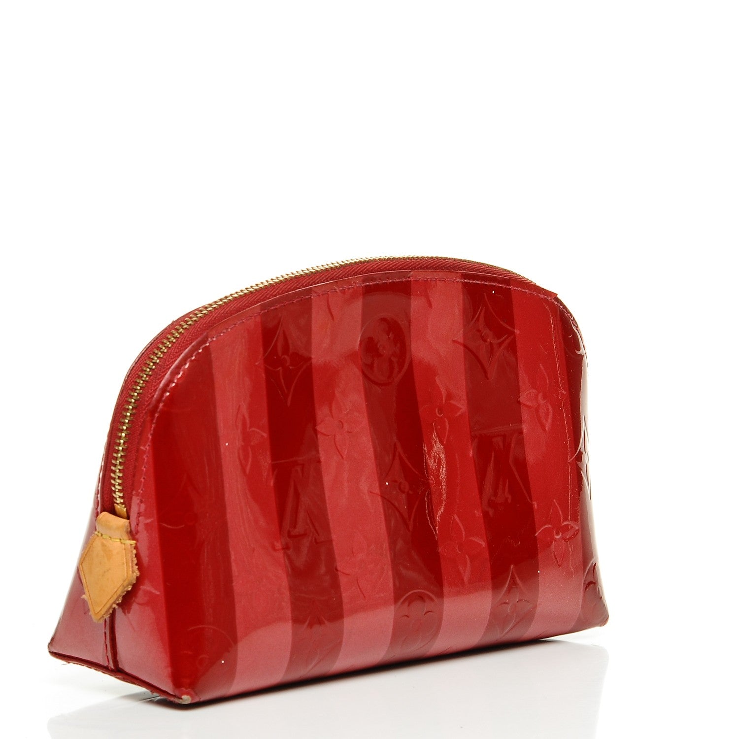 Louis Vuitton Vernis Rayures Cosmetic Pouch Pomme D'Amour 3 of 6