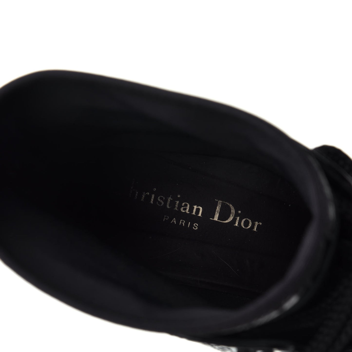 Calfskin Tartan D-Order Low Boot 39 Black White