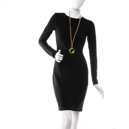 Chanel CC Quilted Loupe Chain Necklace Gold 2 of 6
