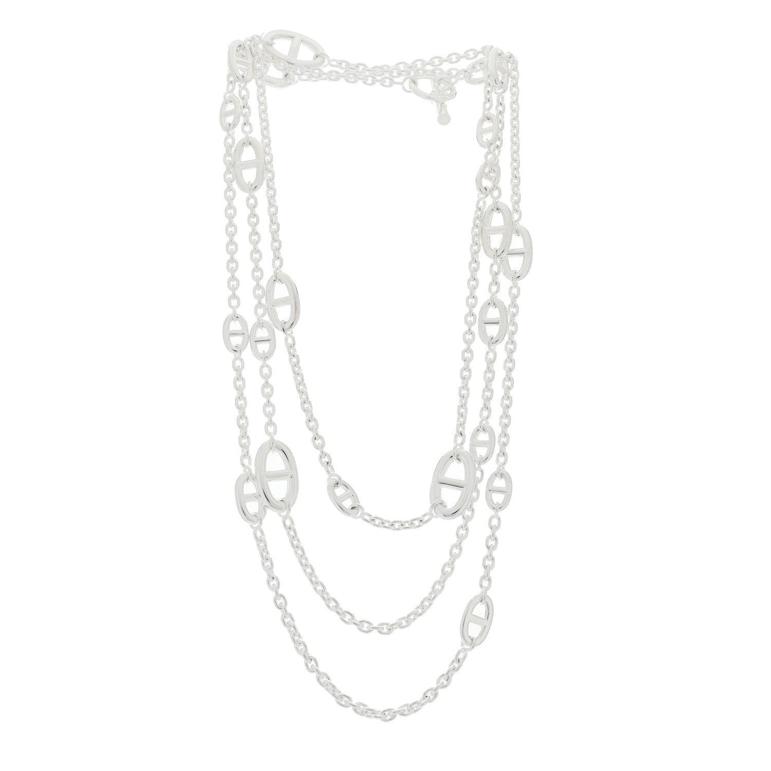Hermes Sterling Silver Farandole Necklace 160 3 of 6