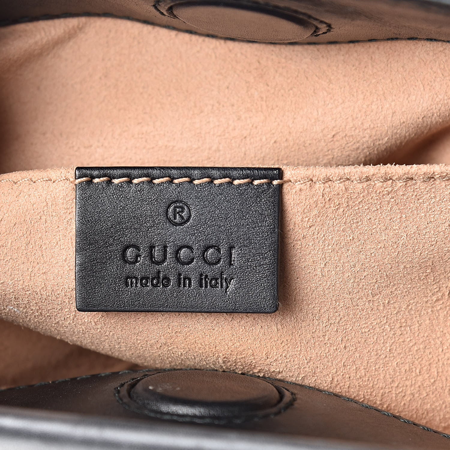 Gucci Nappa Bamboo Web Mini Nymphaea Top Handle Bag Black 7 of 17