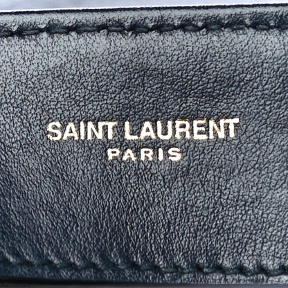 Saint Laurent Calfskin Y Quilted Monogram Small Loulou Chain Satchel Denim Brut 6 of 10